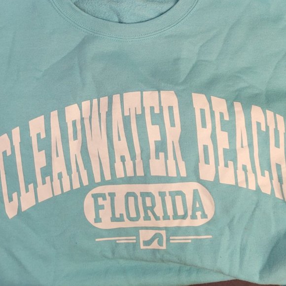 CLEARWATER BEACH SEA BLUE COLORED SWEATSHIRT BY JERZEES - Picture 7 of 10